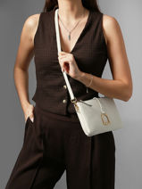 Sac Bandouli�re Torsade Cuir Etrier Blanc torsade ETOS0142-vue-porte