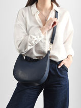 Sac Bandouli�re M Tradition Cuir Etrier Bleu tradition ETRA102M-vue-porte